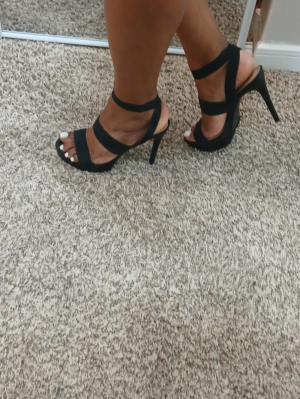 INC International Concepts Black Strappy High Heel Sandals